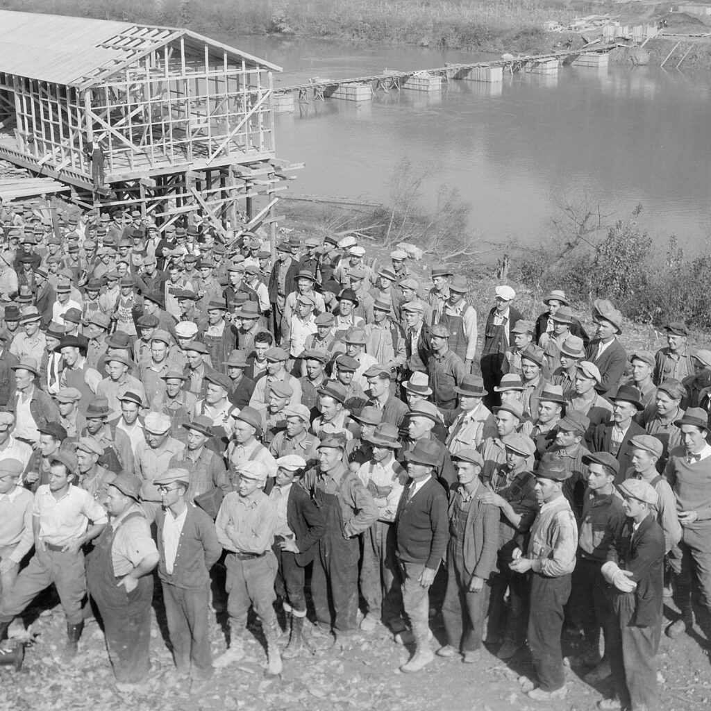 Men Working on Norris Dam Tennessee Valley Authority